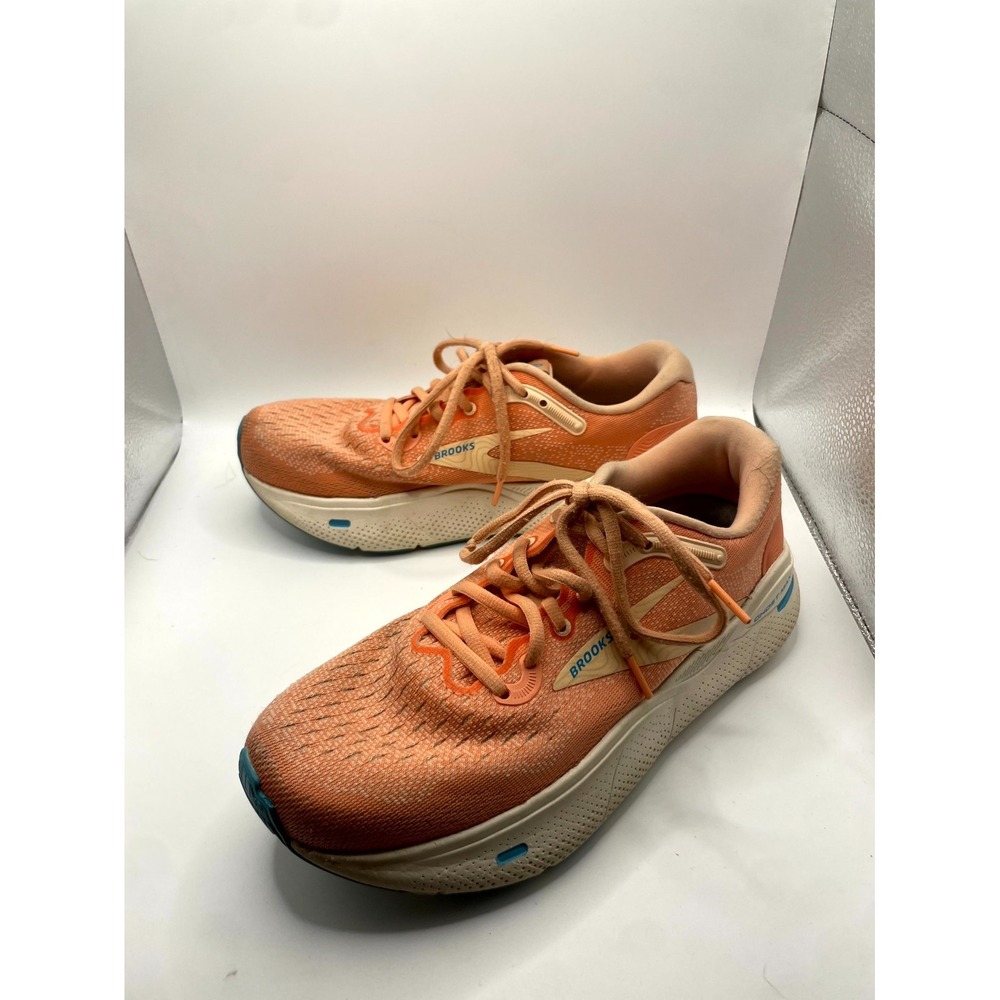 Brooks Ghost Max 1203951B818 Womens US 8 B Running Shoes Papaya Blue Sneakers